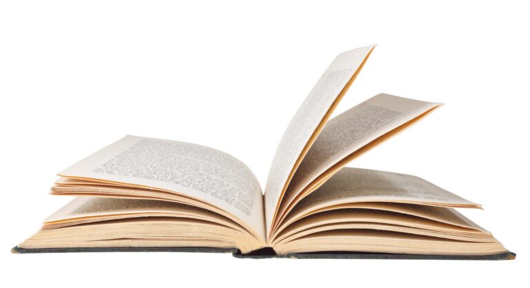 open book isolated on white background